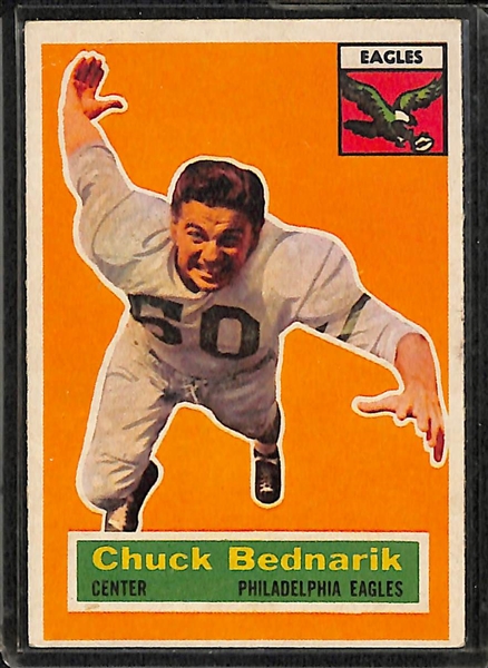 Lot Of 21 1956 Topps Football Cards w. Chuck Bednarik