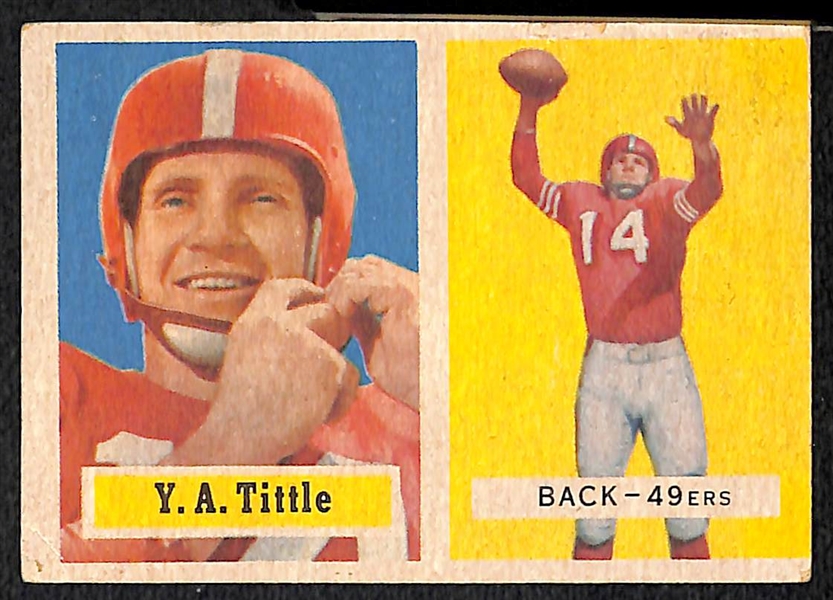 Lot Of 26 1957-1959 Topps Football Cards w. Tittle