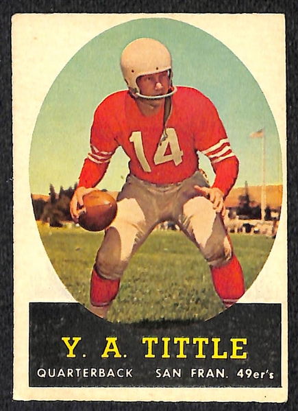 Lot Of 26 1957-1959 Topps Football Cards w. Tittle