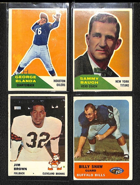 Lot Of 12 1960-1962 Fleer Football Cards w. Blanda
