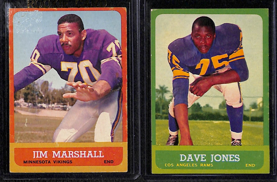 Lot Of 6 1963 Topps Football Cards w. Tarkenton