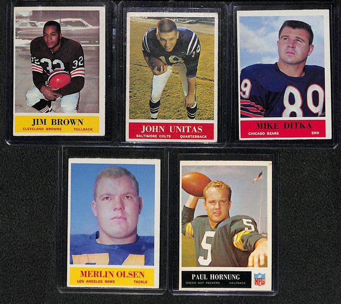 Lot Of 5 1964-65 Philadelphia Cards w. Hornung