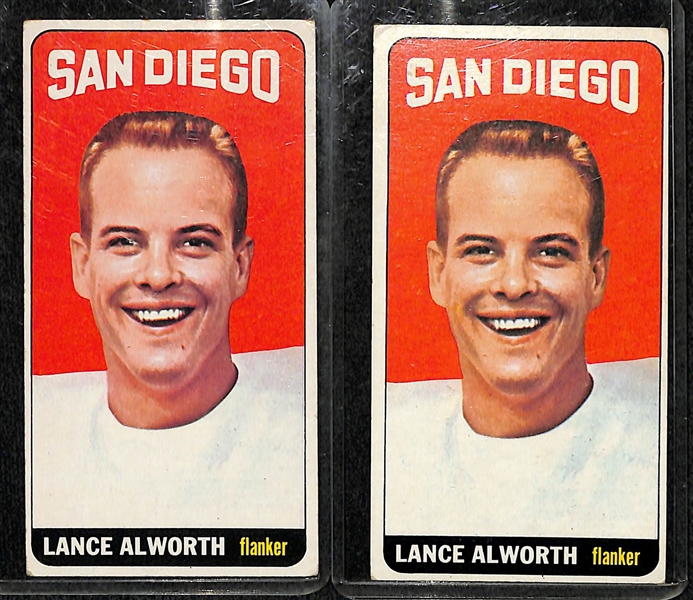 Lot Of 15 1965 Topps Football Tall Boy Card w. Lamonica