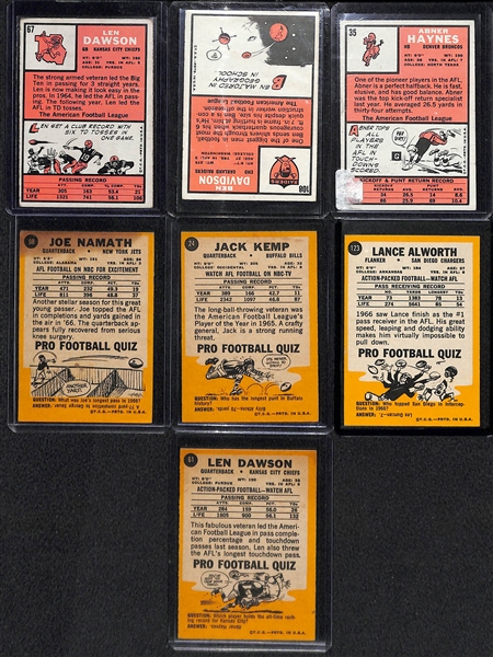 Lot Of 11 1966-1967 Topps Football Cards w. Dawson