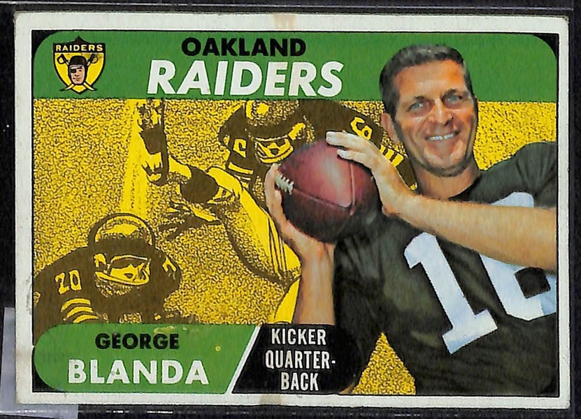 Lot Of 5 1968 Topps Football Cards w. Griese RC