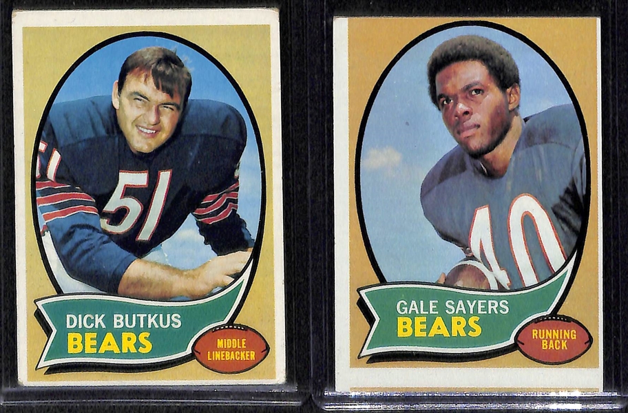 Lot Of 5 1970 Topps Football Cards w. Namath