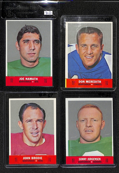 Lot Of 4 1968 Topps Stand-Ups w. Namath BVG 7