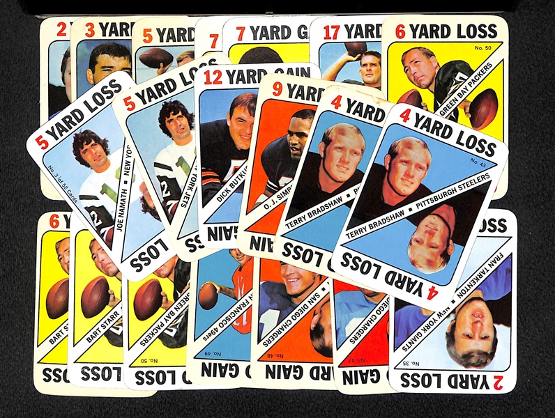 Lot Of 20 1971 Topps Football Game Cards w. Namath