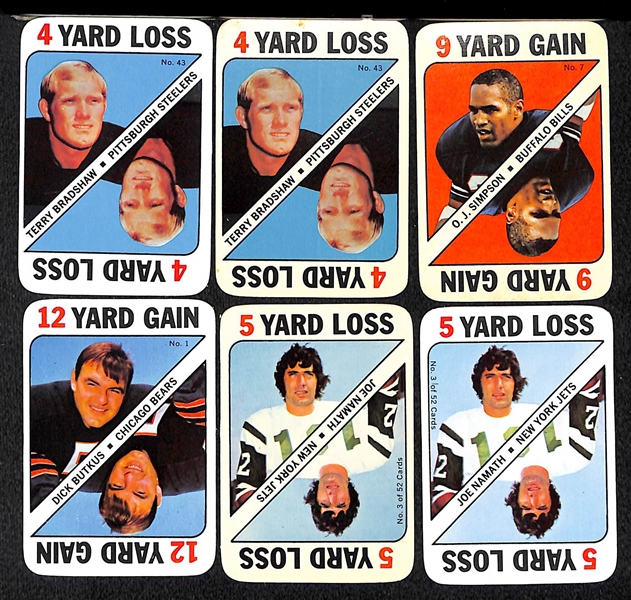 Lot Of 20 1971 Topps Football Game Cards w. Namath