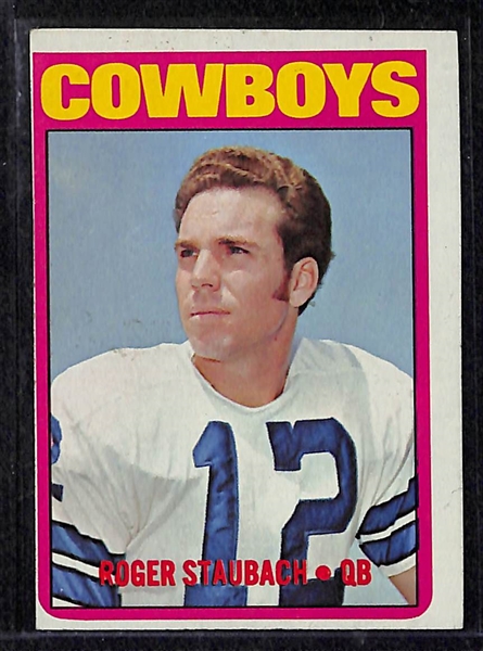 Lot Of 4 1971-1972 Topps Football Cards w. Staubach