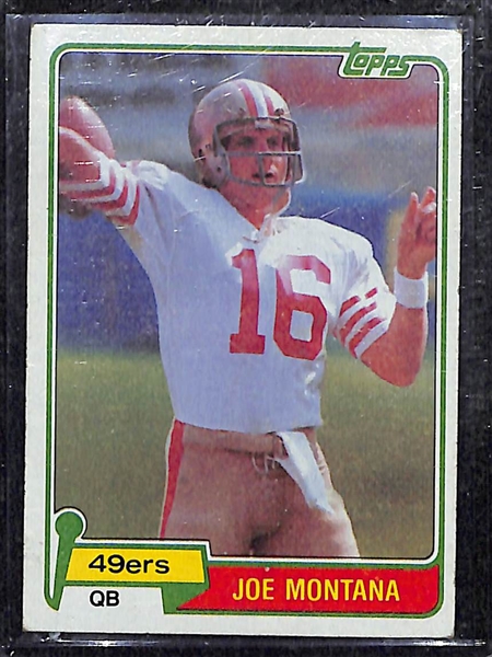 Lot Of 5 Topps Rookie Cards 1981-1986 w. Montana