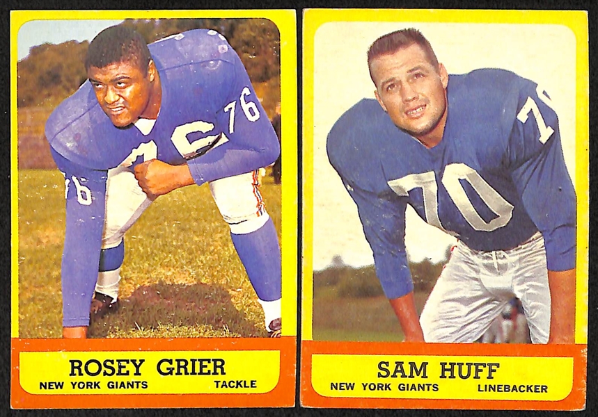 Lot Of 129 1963 Topps Football Assorted Cards w. Berry