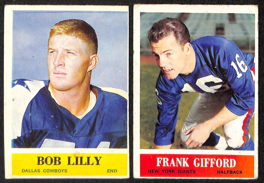 Lot Of 65 1964 Philadelphia Football Cards w. Tittle