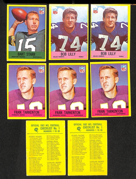 Lot of 105 1967 Philadelphia Assorted Football Cards w. Bart Starr