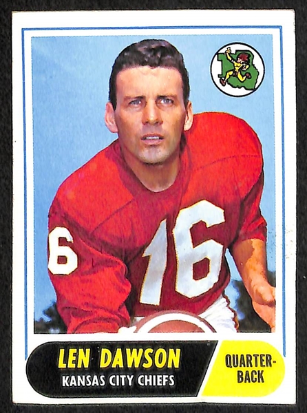 Lot of 100 1968 Topps Assorted Football Cards w. Don Meredith