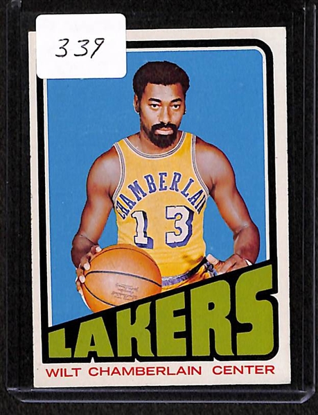 1972-73 Topps Basketball Cards - Wilt Chamberlain & Dr. J Julius Erving Rookie Card (BVG 4.5)