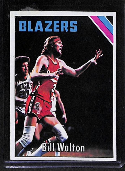Lot of 22 1975-76 Topps Assorted Basketball Cards w. Maravich x3 and Moses Malone Rookie Card