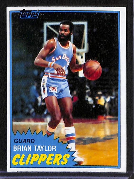 Lot of 5 1981-82 Topps Basketball Cards w. Larry Bird, Magic Johnson, & 3 Blank Back Cards