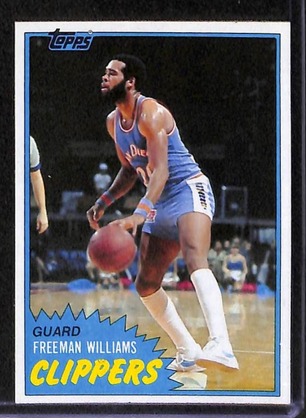 Lot of 5 1981-82 Topps Basketball Cards w. Larry Bird, Magic Johnson, & 3 Blank Back Cards
