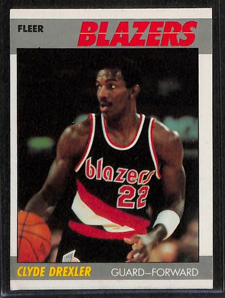 Lot of 6 Great Basketball Stars Cards w. 1986 Fleer Charles Barkley Rookie Card