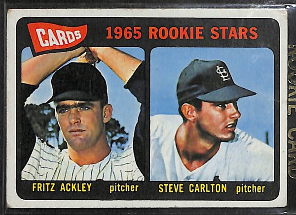 Lot of 4 1960s Topps Rookie Pitcher Cards w. Steve Carlton