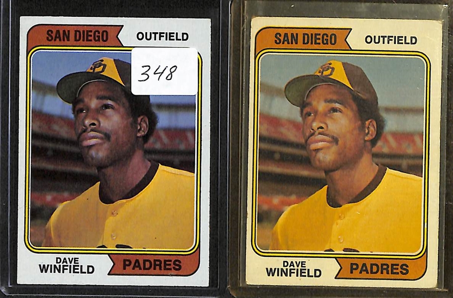 Lot of 10 1974 Topps Rookie Cards w. Winfield x2