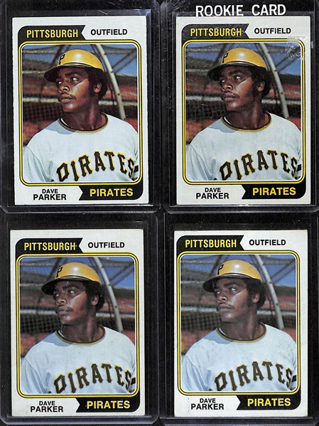 Lot of 10 1974 Topps Rookie Cards w. Winfield x2