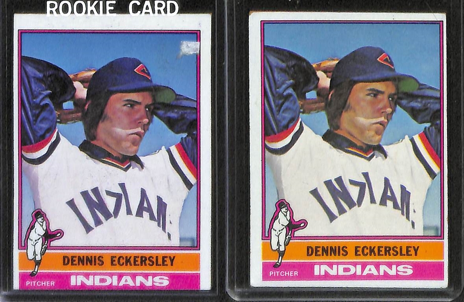 Lot of 8 1975-76 Topps Rookie Cards w. George Brett & Robin Yount BVG