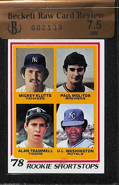 Lot of 10 1977-1978 Topps Rookie Cards w. Bruce Sutter Rookie Card BVG 7.0