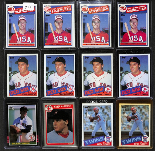 Lot of 12 1985 Rookie Cards w. McGwire