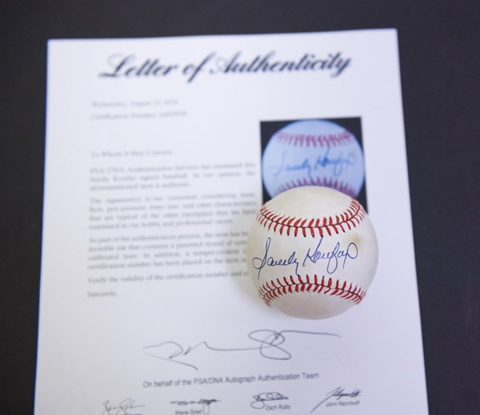 Sandy Koufax Signed Baseball - PSA/DNA