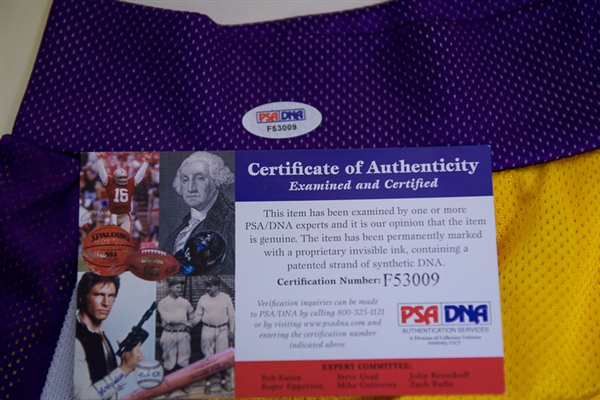Kareem Abdul Jabbar Signed Lakers Basketball Trunks - PSA/DNA