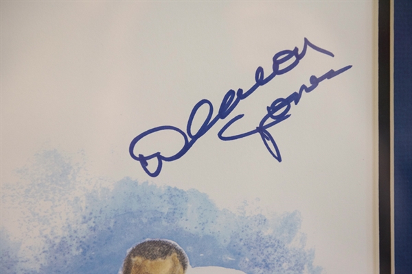 LA Rams Fearsome Foursome Framed Autographed Limited Print Display w. Merlin Olsen - #115/200 - JSA