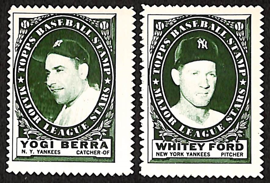 Lot of Approx 95 - 1961 Topps Stamps - Assorted w. Mickey Mantle