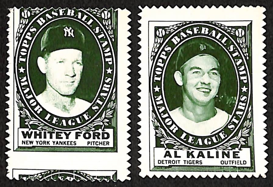 Lot of Approx 95 - 1961 Topps Stamps - Assorted w. Mickey Mantle