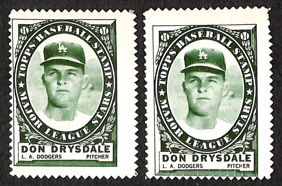 Lot of Approx 95 - 1961 Topps Stamps - Assorted w. Mickey Mantle