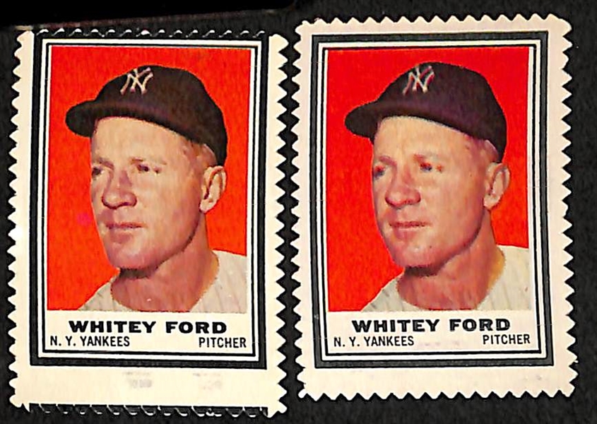 Lot of Approx 90 - 1962 Topps Stamps - Assorted w. Roger Maris & Mickey Mantle