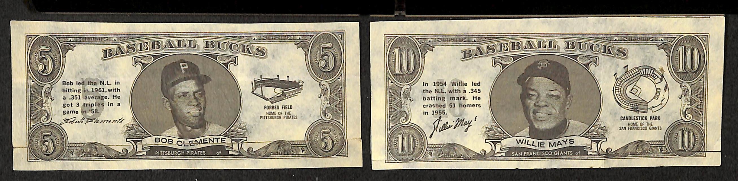 34 Different - 1962 Topps Baseball Bucks w. Stan Musial