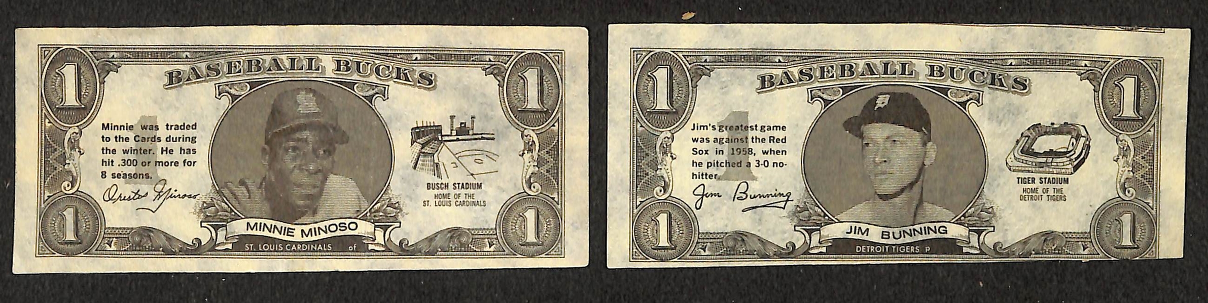 34 Different - 1962 Topps Baseball Bucks w. Stan Musial
