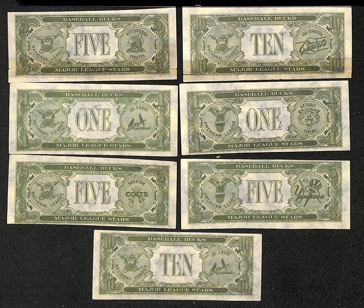 34 Different - 1962 Topps Baseball Bucks w. Stan Musial