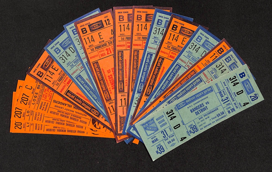 Assortment of Approximately 85 UNUSED Tickets from Multi Sporting Events  - All Professional New York Teams - Mid 1970s Through Mid 1980s