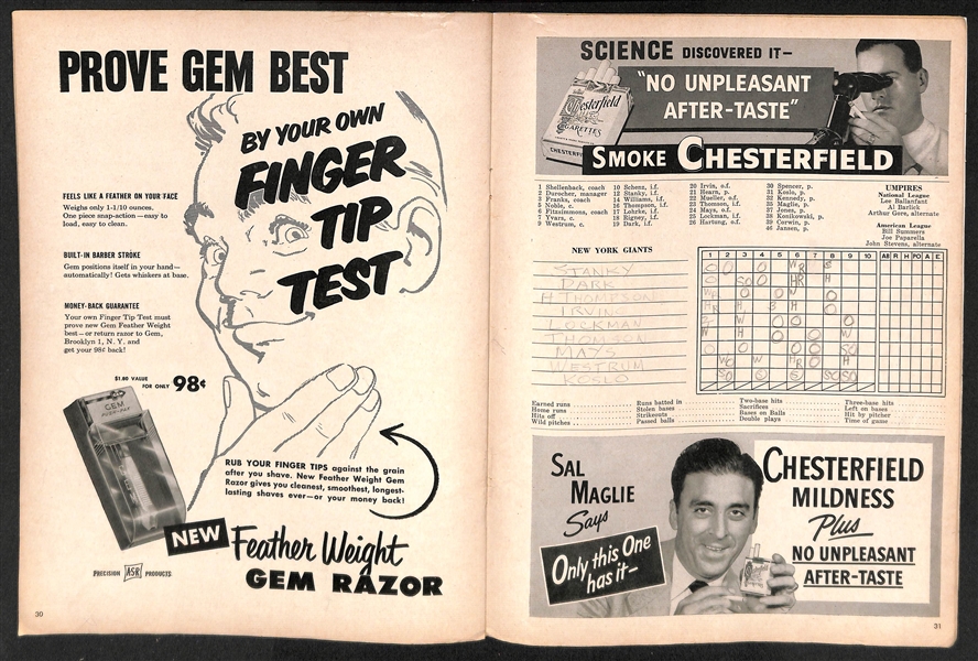 1951 World Series Program (Yankees vs. Giants)