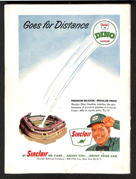 1961 World Series Program (Yankees vs. Reds) - Roger Maris's Famous 61 Home Run Season