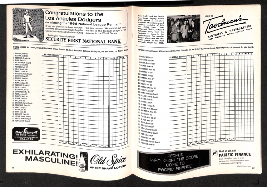 1963 & 1966 World Series Programs