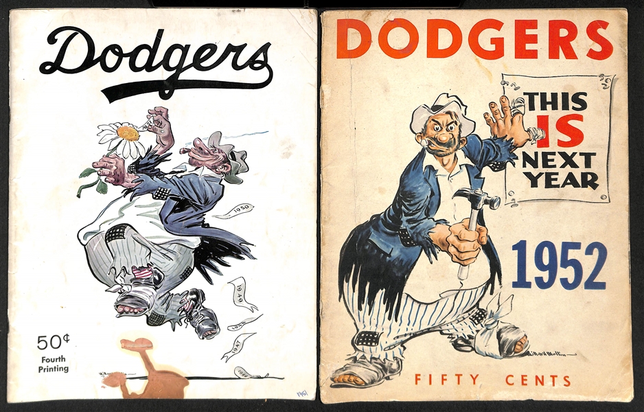 1951 & 1952 Dodgers Yearbooks