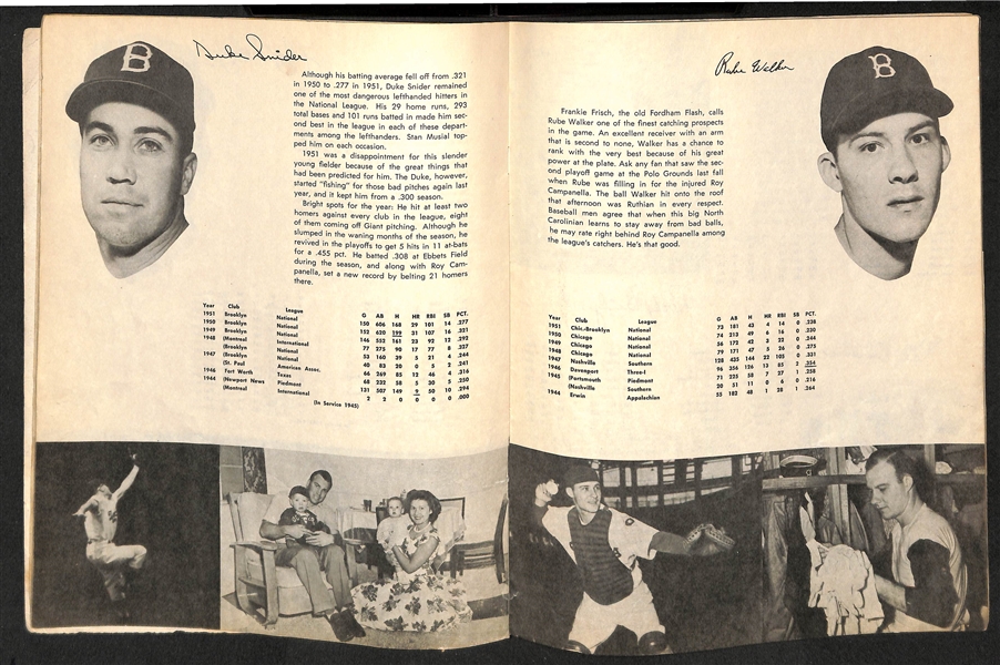 1951 & 1952 Dodgers Yearbooks