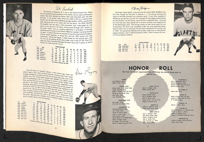 1951 Giants & 1952 Red Sox Yearbooks