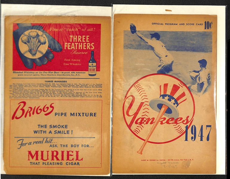 Lot Of 20 Yankees Scorecards From 1943-1958