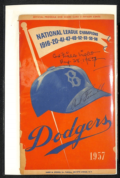 Lot Of 14 Brooklyn Dodgers & 4 Giants Scorecards (1943-1957)