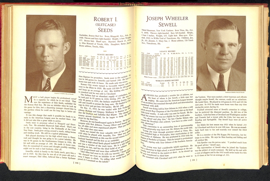 1933 Who's Who In Major League Baseball Hardback Book